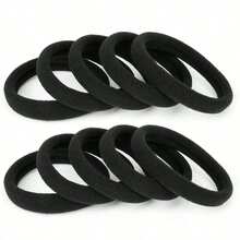 50pcs  High Elastic Hair Bands For Girls Hairband Rubber Band Ties Ponytail Holder Scrunchies Hair Accessories Girls Hair Accessories No Slipping - 黑色 - 查看 6
