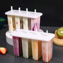 Set de 2 moldes para helado, 4 piezas de moldes para helado de uso doméstico, molde de helado DIY, bandeja de helado creativa, herramienta de cocina de verano, suministros de cocina, accesorios de cocina - Multicolor - Ver 3