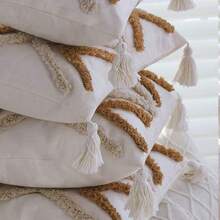 1pc Plush Bohemian Style Moroccan Sofa Throw Pillow Cover - Multicolor - View 6