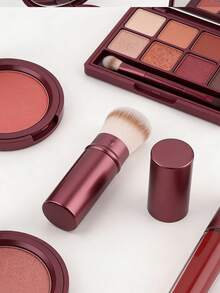 1支/2支装可伸缩粉底刷，柔软刷毛，易于上妆；可用作粉底刷、遮瑕刷、腮红刷、修容刷、古铜粉刷、散粉刷，旅行约会化妆刷，生日礼物，情人节礼物 - 彩色 - 查看 9