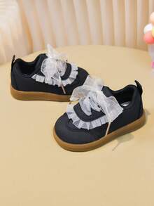 1双婴儿鞋，1双系带婴儿鞋，婴儿平底凉鞋 - 黑色 - 查看 7