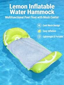 Inflatable Fruit Floating Bed, Foldable Summer Water Entertainment Floating Bed, Swimming Pool Party Floating Chair - 彩色 - 查看 9