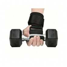 1pc Gym Fitness Weightlifting Wrist Strap Pulling Weightlifting Wrist Guard Fitness Gloves - Black - View 3