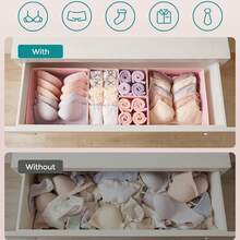 Minimalist Foldable Fabric Storage Box, Suitable For Underwear, Accessories, Decorations, Home Decor, Bedroom Decor, Suitable For Autumn And Holidays - Pink - View 2