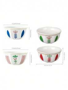 一套中东风格甜点碗/杯（郁金香或椰子树图案），可用作托盘，在客厅茶几上盛放零食和水果。高品质托盘，适合家庭聚会、下午茶、卧室、客厅和酒店使用。 - 甜點碗 - 查看 3