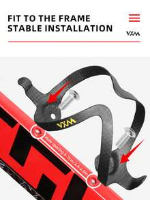Giá đỡ bình nước xe đạp VXM bằng sợi carbon, thiết kế khí động học tích hợp dành cho xe đạp leo núi và xe đạp đường trường. - màu đen - Xem 4