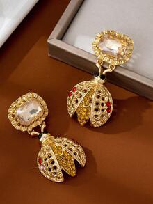 1 Pair Fashionable Luxury Versatile Insect Design Earrings For Women - Multicolor - View 2