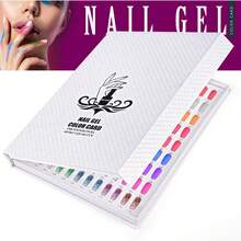 Papan Display Kartu Warna Kutek 120 Warna, Buku Kutek Gel dengan 120 Buah Kuku Palsu, Papan Sampel Warna Kutek Salon Kuku Profesional - View 8