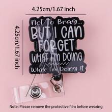 Funny Retractable D Card Holder Reel With Cute Cartoon Design,Teacher Nurse Hospital Badge Holder Office Lanyard Gift 1pc - A - View 3