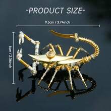 3D Metal Puzzle Mechanical Scorpion Steampunk Precision Handmade Assembly Model Adult Stress Relief DIY Toy Metal Material Desktop Decoration Collectible Creative Gift - Multicolor - View 3