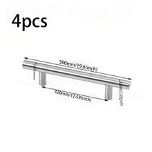 4pcs Stainless Steel Cabinet And Drawer Handles, Kitchen Handles, Bathroom Cabinet Handles, Metal Furniture Handles - Multicolor - View 7