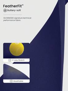 GLOWMODE 24" FeatherFit ™   Low Impact 7/8 Leggings Gym  Spring Summer - 藏蓝色 - 查看 5