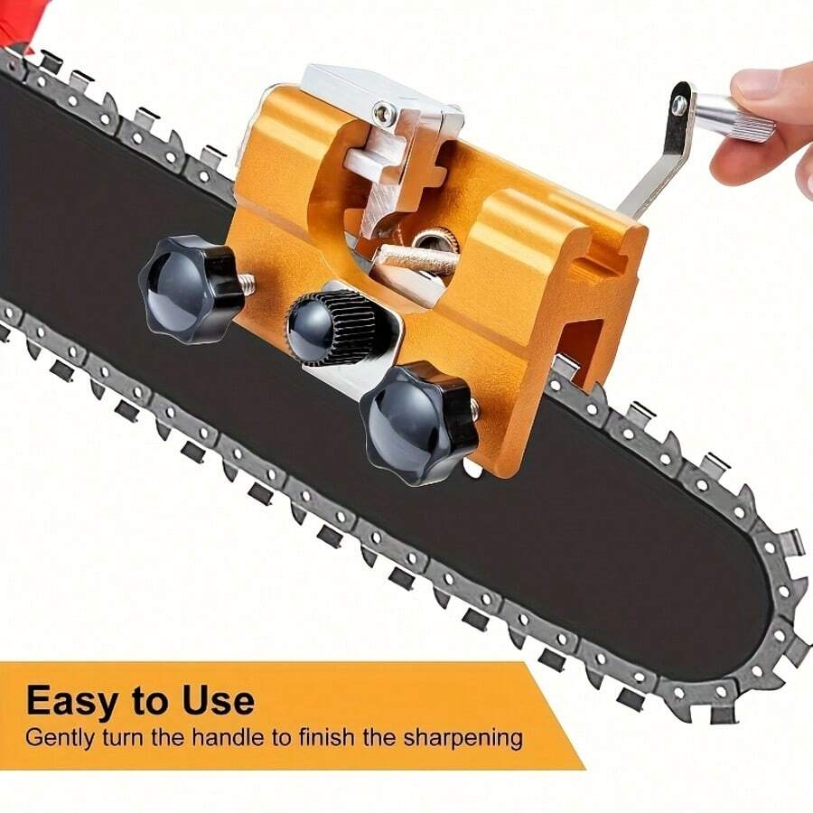 Portable Chainsaw Chain Sharpener Quick Chainsaw Grinder For Outdoor Use Aluminum Manual Chainsaw Chain Sharpener Jig Quick Grinding Tool Suitable For Various Chainsaws Ranging From 6 Inches To 22 Inches