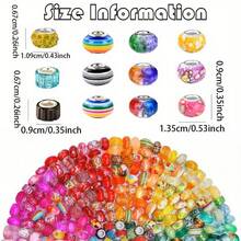 30/50/80/100/150/200 hạt nhựa acrylic nhiều màu, lỗ lớn, có đính đá - Nguyên liệu làm đồ thủ công hình đũa phép, thích hợp để tự làm vòng tay và trang sức. - Nhiều màu - Xem 11