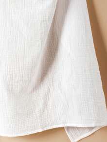 1件装透气棉纱多功能哺乳巾，可作哺乳围巾、婴儿车遮阳罩和防风罩 - 彩色 - 查看 7