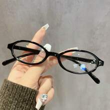 1/2 piezas Gafas decorativas de moda minimalista con marco cuadrado y lentes transparentes, unisex - Multicolor - Ver 11
