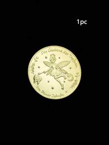 1/2/4/8枚牙仙纪念币，经典牙仙金币，纪念孩子掉牙的纪念品 - 金色 - 查看 9