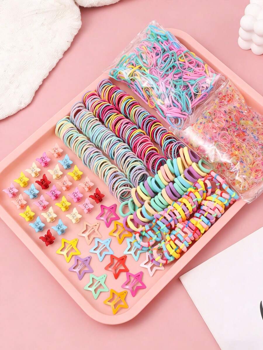 875pcs/Set Practical & Cute Girl's Hair Accessories Set - Multicolor - View 1