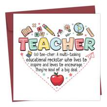 1 Thiệp chúc mừng hài hước về định nghĩa giáo viên kèm phong bì, Thiệp cảm ơn thầy cô, Thiệp Ngày Nhà giáo, Thiệp tri ân thầy cô, Món quà hoàn hảo cho Ngày Nhà giáo, Sinh nhật & Tốt nghiệp. - Chủ đề của giáo viên - Xem 1