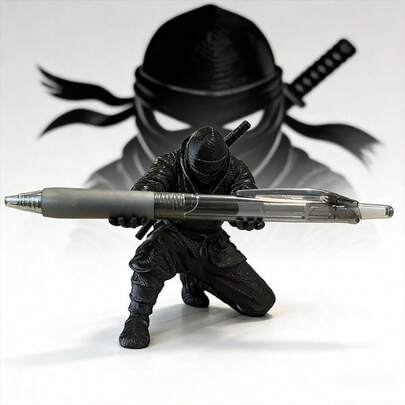 1pc Samurai Style Pen Holder - Fashionable Desktop Storage, Suitable For Pens, Pencils And Markers | Unique Office Decor, Ideal Gift For Friends And Colleagues