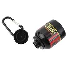 1pc/2pcs 100ml Leak-Proof Plastic Protein Powder Container With Carabiner (Included), Sporty Black Mini Round Canister With Carabiner Design For Protein Powder Storage, Suitable For Fitness, Outdoor Activities, Commuting - View 5