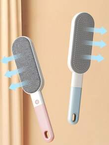1pc Reusable Dust Cleaning Brush, Double-Sided Pet Hair Remover, Manual Static Hair Removal Brush, Suitable For Cats, Clothes, Sofa, Furniture, Bedding, Carpets, Durable Polypropylene Material, No Power Required - Multicolor - View 3
