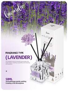 1瓶/50毫升 无焰藤条香薰，浴室除臭剂，汽车香氛精油，酒店香氛，空气清新剂，适用于浴室、卧室、客厅等空间 - 彩色 - 查看 6