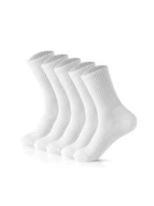 6/12/18/30/40 paia di calze invernali spesse nere e bianche per uomo, moda casual confortevole e resistenti agli odori, adatte per sport all'aperto, corsa, fitness, calze a compressione per le ginocchia, calze casual da lavoro e per le vacanze invernali, autunno/inverno - Multicolore - Visualizzare 1