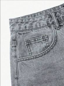 Teen Boy's Casual Vintage Loose Washed Denim Shorts, Summer - Light Grey - View 6