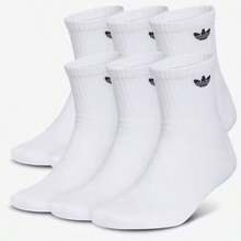 Adidas Originals Trefoil 6 Pack Quarter Socks JL4207 - trắng - Xem 2