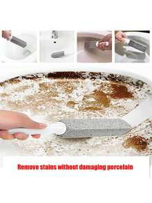 1/2 块浮石清洁棒 | 有效去除水渍、硬水渍、钙沉积和铁锈。适用于清洁马桶、瓷砖表面、浴缸和厨房。符合人体工程学的手柄设计，使用非常方便。 - 灰色 - 查看 10