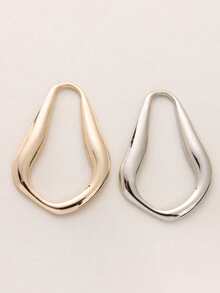 1pc Asymmetrical Metal Scarf Clip, Fashionable Accessory Multi-Functional Fastener - Irregular Buckle - View 6