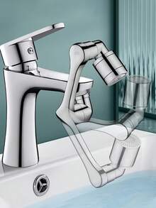 1440° Rotating Faucet Extension Adapter, Bathroom Splash Proof Extender, Kitchen Sink Faucet Extender With Robot Arm Design, Easy Installation, Compatible With Faucet Aerator And Kitchen Taps, Ideal For Extending Faucets In Bathroom Sink, Kitchen Sink, Home Bathroom And RV Outdoor Sink, Practical Tool For Washing, Great Gift Idea And Home Renovation - A - View 8