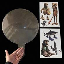 18 piezas de globos de 24 pulgadas con tema de cerebro podrido italiano, Tung Tung Tung Sahur, pegatinas Chimpanzini Bananini - Ver 2