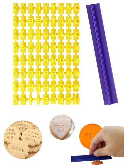 Letter & Number Embossing Stamp, Non-Stick Silicone Alphabet Stamp Mold, DIY Handmade Set Includes Letters/Numbers, DIY Cookie Cutter, Suitable For Clay Jewelry, Handmade Cards, Interesting Creative Stamping Tool For Teens & Adults