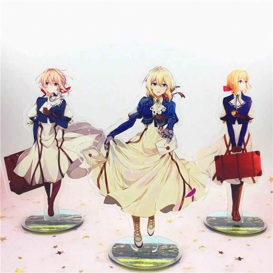 This Violet Evergarden 2D Acrylic Stand Is A Popular Anime Collectible Featuring The Character From "Violet Evergarden". Combining The Beautiful Character Image With High-Transparency Acrylic Craftsmanship, It Is A Fashionable And Exquisite Decoration Piece, Suitable For Placing On Desktops, Display Cabinets, And Collection Shelves. - Multicolor - View 1