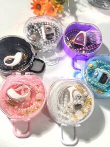 新款透明礼盒装穆斯林念珠，配有镶钻指环计数器和电子念珠，适合节日和馈赠。 - 多色 - 查看 10