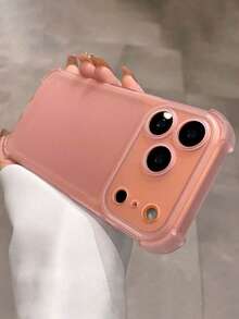 Luxury Matte Transparent Shockproof Protective Case, Suitable For IPhone 17 17 Pro Max, 17 Pro, 17, 16 Pro Max, 15, 14, 13, 12 Pro Max, 11, Anti-Drop Back Cover - Transparent Powder - View 6