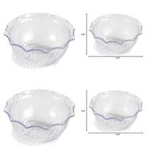 Clear Plastic Dessert Bowls 8 Oz Disposable Party Cups For Ice Cream Pudding Jello - 1 - View 2