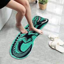 Bathroom Ocean Animal Bath Mat, Cute Crocodile Pattern Bedroom Carpet, Absorbent Microfiber Super Soft Funny Non-Slip Bathroom Rug, Summer - Cute Crocodile Pictures - View 3