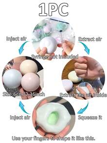 1pc Moldable Snow Mochi Squeezing Stress Relief Toy, Realistic Mochi Texture, Good Tactile Feel, Mochi Cake, Stress Relief Toy - Multicolor - View 22