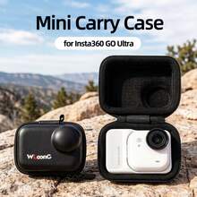 Insta360 GO Ultra Mini 迷你收納包 行動攝影機配件，附拉鍊與登山扣的迷你保護攜行袋，PU 與 EVA 材質，黑色/灰色可選，適合旅行攝影、Vlog 拍攝與戶外探險，GO Ultra 相機收納 | 攜帶方便 | 全方位保護 | 精巧輕量 | 免費附贈登山扣 - 查看 2