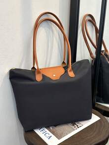 New Arrival Large Capacity Minimalist Fashion Tote Bag, Commuter Handbag With Shoulder Strap For Men - Multicolor - View 7