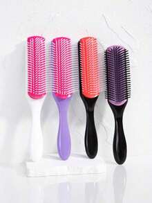 9 Row Detangler Brush,Hair Brush For Women Men Curly Wet Or Dry Hair Classic Detangling Brushes 9 Row For Natural Thick Hair, Blow Styling Separating, Shaping Defining Curls Tools Travel Bristle Hairbrush Classic Styling Curly Hair Brush For Detangling, Separating, Shaping. For Women And Men Wet Or Dry Hair,Hair Brush,Comb,Hair Tools,Hair Products And Accessories For Barber Salon Beauty Travel Essentials,Back To School,Travel Holiday Essentials,Hair Accessories For Women,Brush,Hair Brushes,Edge Brush,Brush Hair,Hair Comb,Comb Hair,Detangling Brush,Ball Brush,Mini Hair Brush,Hair Brush Set,Wooden Comb,Hair Brush, Brush, Comb, Slick Back Brush, Hairbrush, Edge Brush, Brush Hair, Hair Comb, Hair Brush Set, Comb Hair, Mini Hair Brush, Detangling Brush, Hair Brushes,Hair, Accessories, Hair Products, Hair Tools, Hair Stuff, Hair Care, Curly Hair Brush, Barber, Barber Accessories, Hairdressing Equipment - Multicolor - View 1