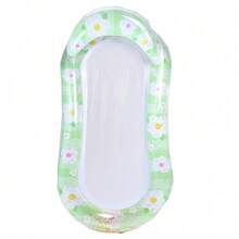 1pc Inflatable Floating Lounger Chair With Floral Elements, Includes Headrest, Made Of PVC Material, Suitable For Water, Beach, Pool, Theme Parties, Inflatable Water Floats, Water Resting Bed, Pool Floating Accessories, Requires Separate Air Pump Purchase - Sequined Flower Floating Bed - View 12