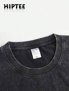 With Ring On Hand - 100% Cotton Women's T-Shirt Lauren Hill Letter Print Y2k Vintage Tee Casual Summer Plus Size Top - Niche Graffiti Prints Shirts - Washed - Black - 查看 4