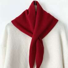 1pc Pure Wool Triangular Scarf, Versatile Use, Excellent Warmth, Suitable For Winter Wear, Can Be Used As Headwear Or A Fashionable Multifunctional Gift - Multicolor - View 5