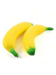 1pc Slow Rebound Realistic Banana Squeeze Toy, Funny Fruit Shaped Anti-Stress Relief Toy - Multicolor - View 3