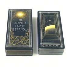 Kinner Tarot Cards Spanish Edition - Bilingual Spanish-English Divination Game Set, Mystical Art Design, High-Quality Paper Prediction And Tarot Card Interpretation, Suitable For Beginners And Adults, Exquisite Decorative Box - Black - View 10