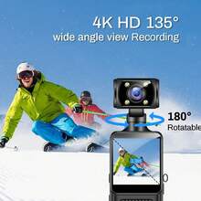 1pc High Definition Wearable M12 Camera - 180° Rotatable Lens, One-Click Recording, Full-Color Night Vision, Loop Recording And Ultra-Low Power Consumption, Clip-On Travel Design, Suitable For Outdoor Sports, Cycling, Travel, Law Enforcement - Multicolor - View 3